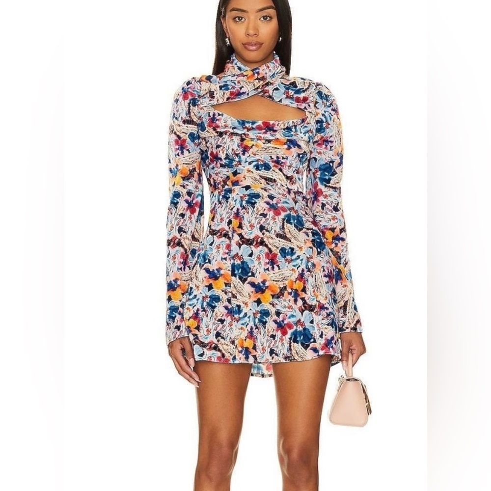 For Love and Lemons Blake Velour
Velvet floral boho mini dress size XL